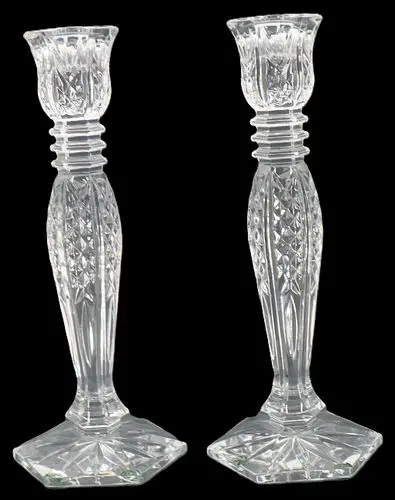 Pair of Waterford Crystal "Bethany" Candlesticks