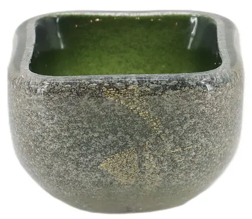 Likely Flavio Poli (1900-1984) Italian, Square Top Bubble Art Glass