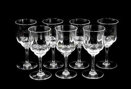 (7) Baccarat Crystal Capri Optic Glasses