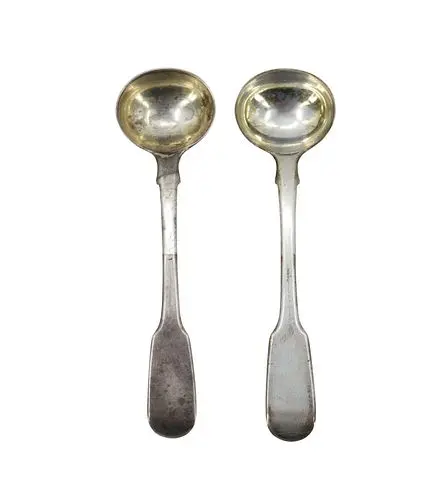 (2) Antique English Sterling Silver Condiment Spoons - 0.865 ozt.
