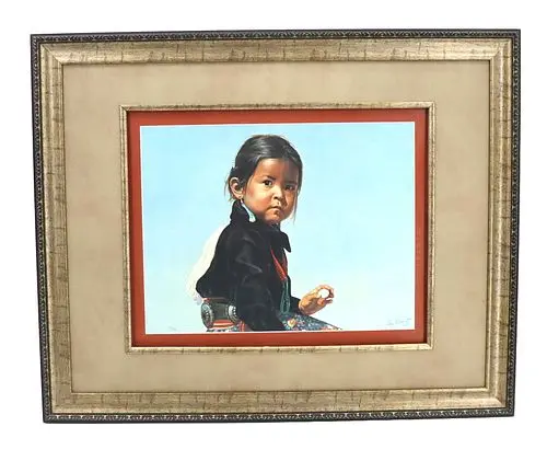 Jay Schmidt (Born 1929) American, Lithograph Native American Portrait