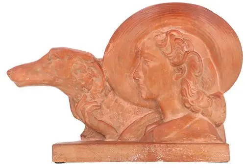 Pierre Polbert (Born 1901) French, Art Deco Terracotta Sculpture of