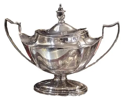 Antique Gorham Sterling Silver "Plymouth" Lidded Sugar Bowl - 10.595 ozt.