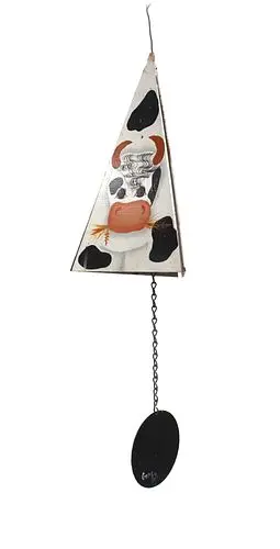 Gempe Hand-Painted Metal Cow Wind Chime Sculpture