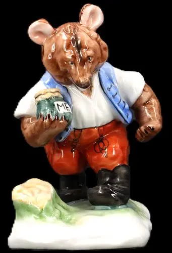 Hungarian Herend Porcelain "Bear with Honey Pot" Figurine