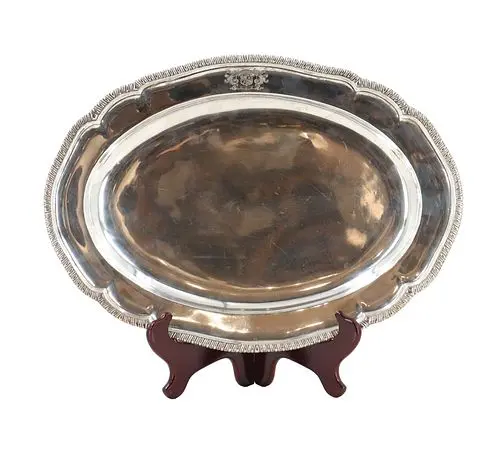 Antique Irish Sterling Silver Platter - 32.910 ozt.