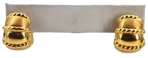 Pair of 18k Yellow Gold Hoop Earrings - 5.6 g.