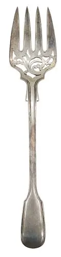 Antique English Sterling Silver Fish Fork - 3.700 ozt.