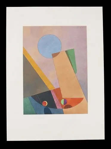 Darrell Crisp, 20th Century American, Abstract Watercolor, "Deco"