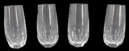 (4) Faberge Atelier Crystal Collection "Bristol" Highball Glasses