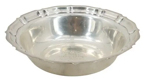 Vintage Gorham "Chippendale" Pattern Sterling Silver Trophy Bowl - 17.175 ozt.