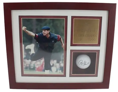 Signed Payne Stewart Memorabilia Plaque