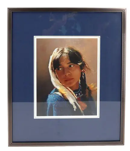 Don Crowley (1926-2019) American, Lithograph Print Native American