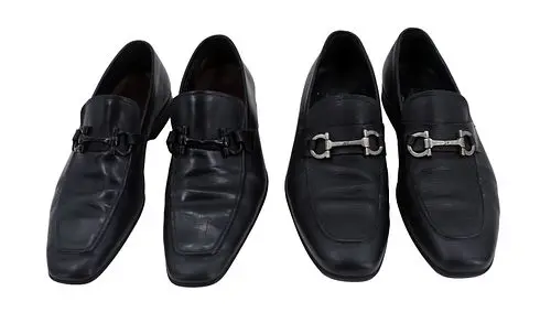 (2) Pairs of Men's Black Leather Bit Loafers – Salvatore Ferragamo & Via Spiga