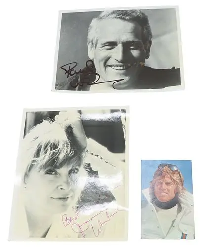 Autographed Photos -Paul Newman/Robert Redford & Joanne Woodward