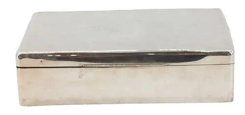 Antique Indian British Colonial Sterling Silver Bottomless Box - 39.920 ozt.
