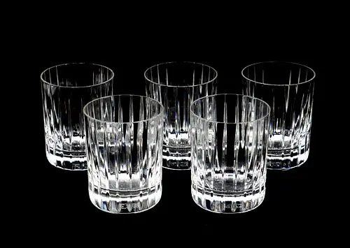 (5) Baccarat Crystal Harmonie "Single" Old-Fashioned Rocks Glasses or Tumblers