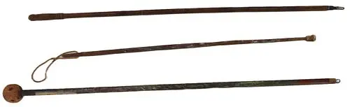 (3) Vintage Mahl Sticks, Including One Owned by Winsom Homer