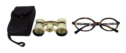 Vintage Miu MU Eyeglasses, Opera Glasses, and Case