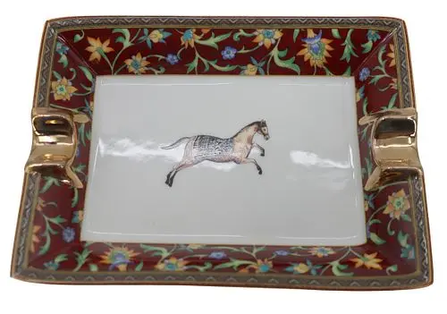 Hermes Horse of the Orient Porcelain Cigar Ashtray