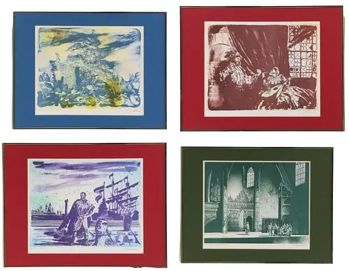 Joseph A. Pescenke (1942-1989) Hungarian/Swedish, (4) Artist Proof