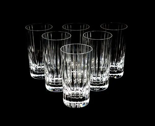 (6) Baccarat Crystal Harmonie Highball Glasses
