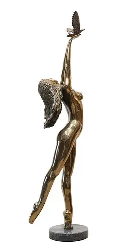 Tom and Bob Bennett (1928-2003/2022) American, "Freedom" Bronze Nude Sculpture