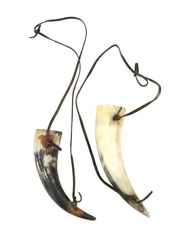 (2) Vintage Powder Horns