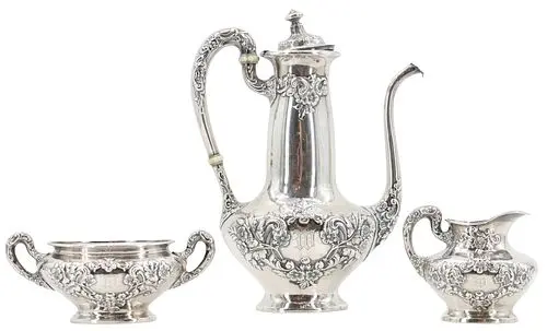 (3) Piece Antique Gorham Sterling Silver Demitasse Coffee Service