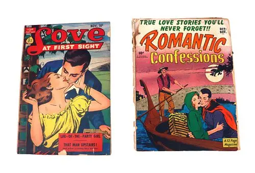 (2) Vintage Comic Books - Love at First Sight, Romantic Confessions