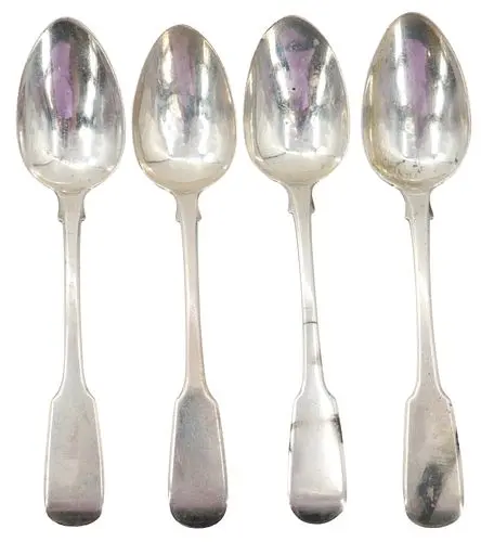(4) Georgian English Sterling Silver Spoons - 2.395 ozt.