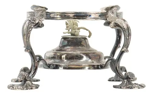 Antique Harris, Stanwood & Co. Pure Coin Silver Tea Kettle Warmer