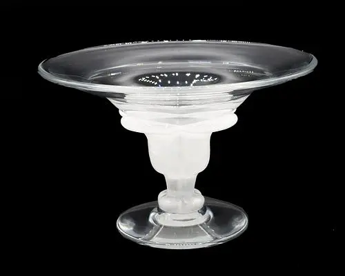 French Daum Art Glass Flower Form Coupe Centerpiece Bowl
