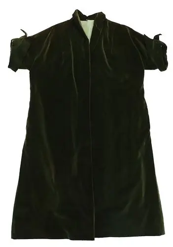 Vintage Olive Green Velvet Opera Coat