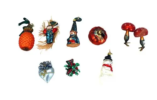 Collection of (9) Vintage German Hand-Blown Christmas Ornaments