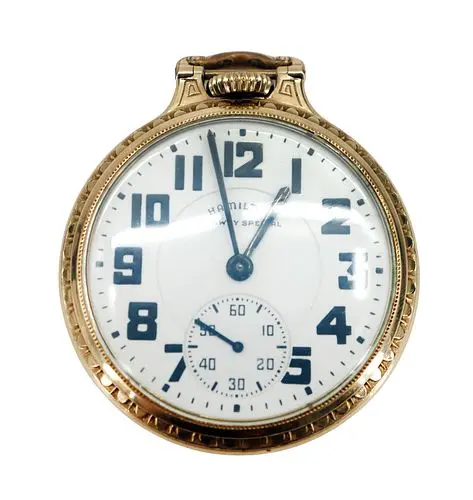 Vintage Hamilton "Railway Special" 10K Gold-Filled Open Face Pocket Watch