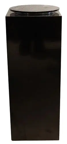 Modern Lacquered Wood Display Stand with Lazy Susan