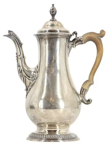 Antique George III Sterling Silver Coffee Pot - Approx. 28.475 ozt.