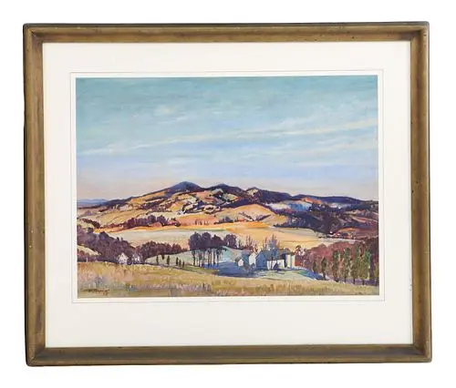 William Rorhbeck (1898-1992) American, Watercolor on Landscape "South