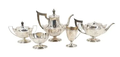 (5) Gorham Sterling Silver Tea and Coffee Set - Approx 53.740 ozt.
