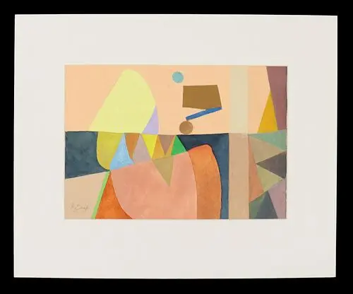 Darrell Crisp, 20th Century American, Abstract Watercolor