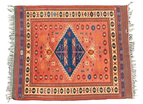 Turkish Kilim Flat Weave Area Rug