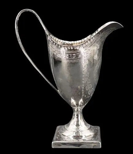Georgian English Sterling Silver Helmet Form Creamer Jug - 2.440 ozt.