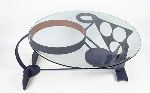 Merti Walker, 20th/21st Century American, Painted Steel Coffee Table