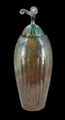 Tony Evans (1949-2009) American, Hand Made Rakuware Lidded Vase