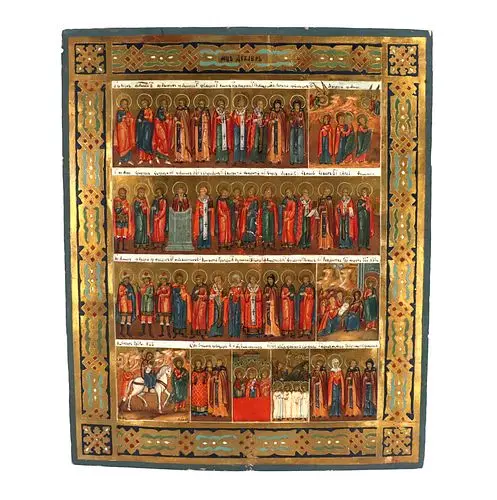 Russian Orthodox Illustrated Calendar Icon