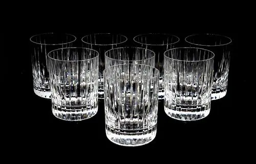 (8) Baccarat Crystal Harmonie "Triple" Old-Fashioned Rocks Glasses or Tumblers