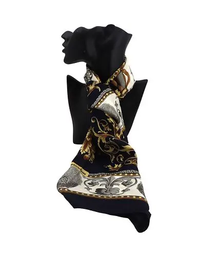 Vintage Aquascutum Baroque Acanthus Silk Scarf