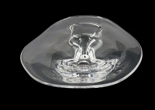Mid-Century Modern Orrefors Art Glass Triangular Console Bowl