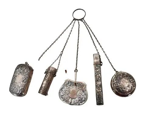 Antique Sterling Silver Chatelaine - 2.780 ozt.